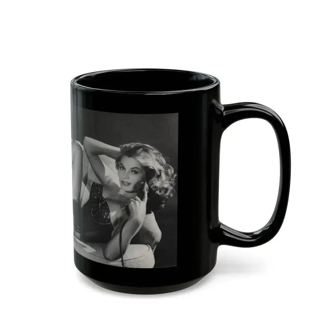 Anita Ekberg #309 - Femme Fatales Mag. Aug. '98 Photo (Vintage Female Icon) Black Coffee Mug - Go Mug Yourself