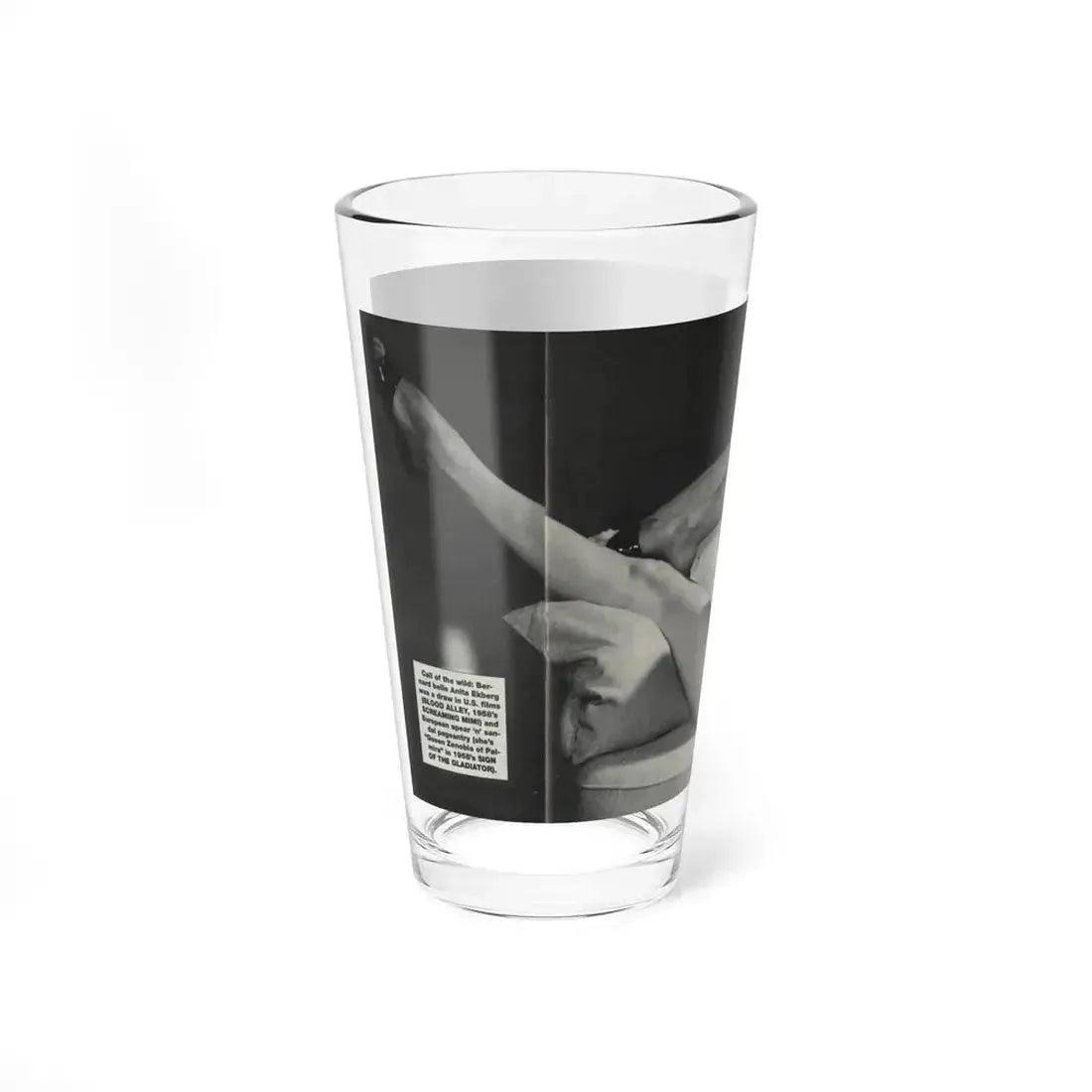 Anita Ekberg #309 - Femme Fatales Mag. Aug. '98 Photo (Vintage Female Icon) Pint Glass 16oz - Go Mug Yourself