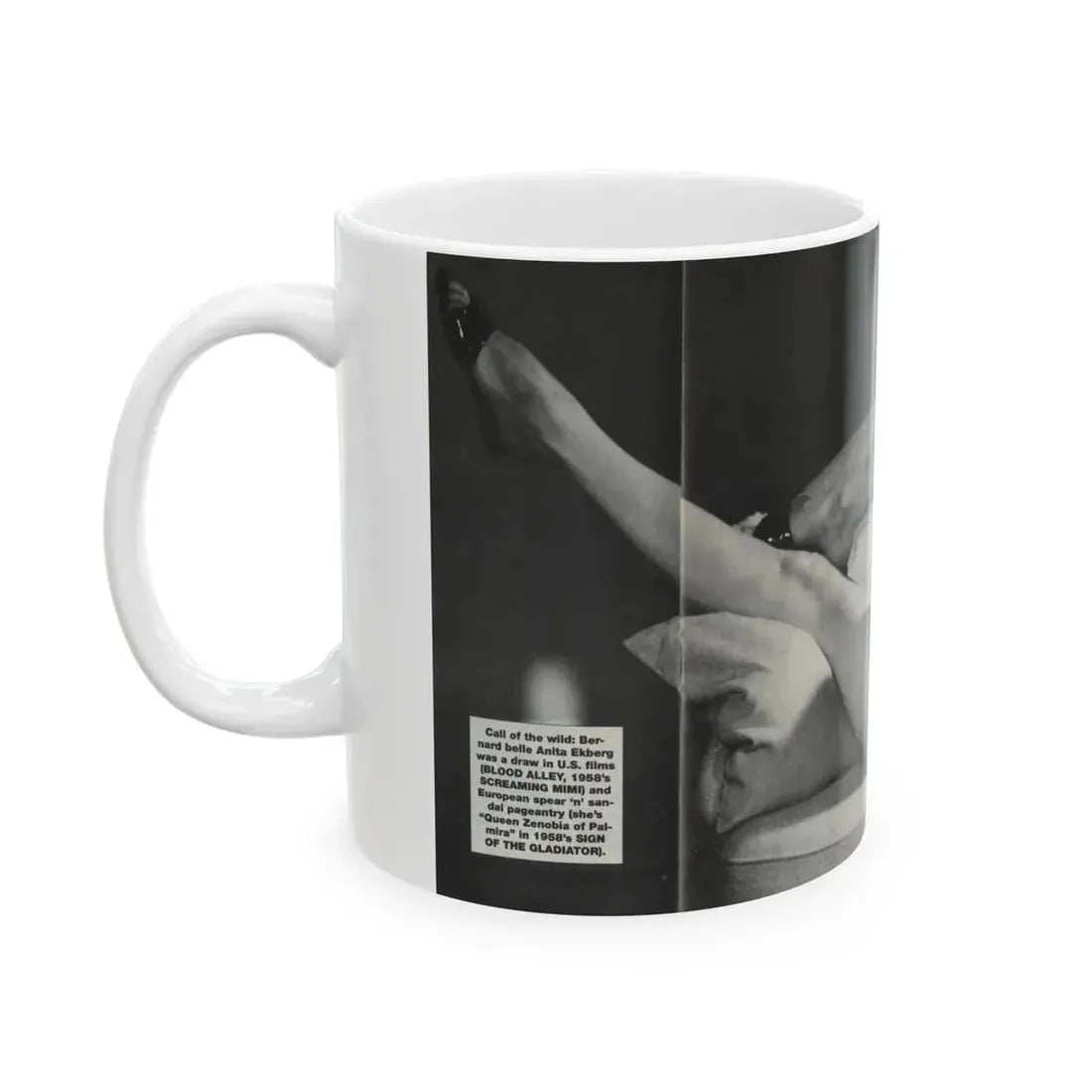 Anita Ekberg #309 - Femme Fatales Mag. Aug. '98 Photo (Vintage Female Icon) White Coffee Mug - Go Mug Yourself