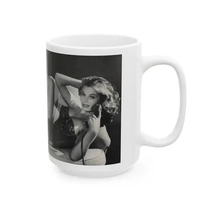 Anita Ekberg #309 - Femme Fatales Mag. Aug. '98 Photo (Vintage Female Icon) White Coffee Mug - Go Mug Yourself