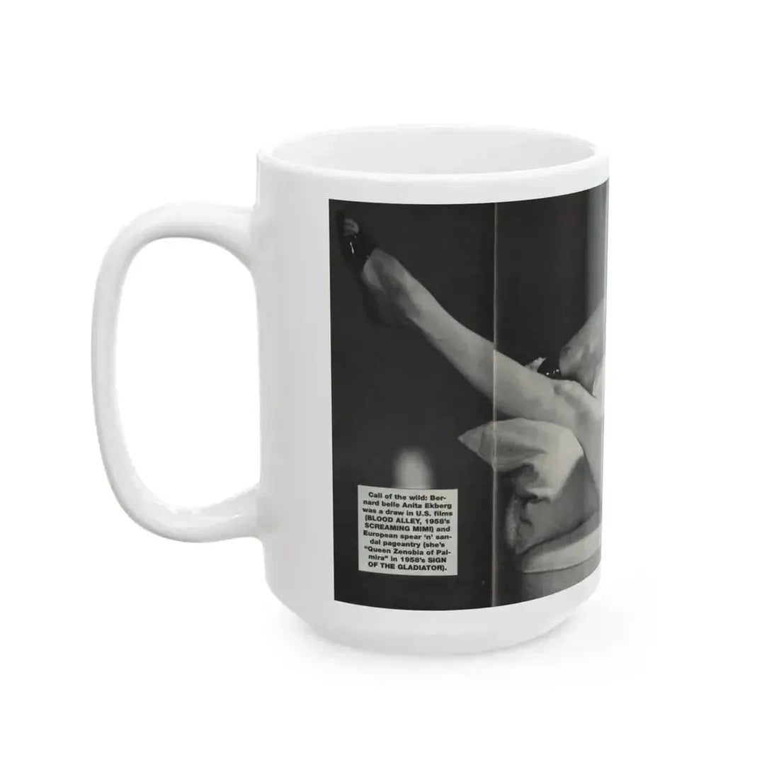 Anita Ekberg #309 - Femme Fatales Mag. Aug. '98 Photo (Vintage Female Icon) White Coffee Mug - Go Mug Yourself