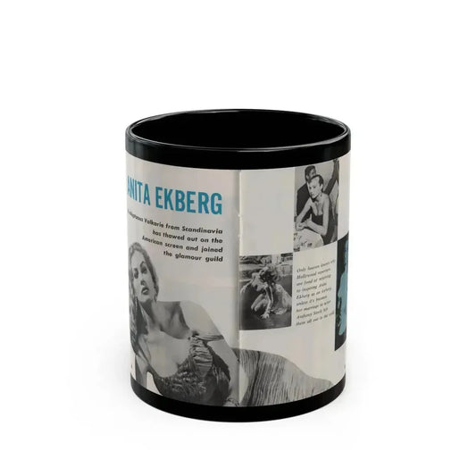 Anita Ekberg #311 - Pose! Pocket Mag. July '58 Photos (Vintage Female Icon) Black Coffee Mug 11oz - Go Mug Yourself