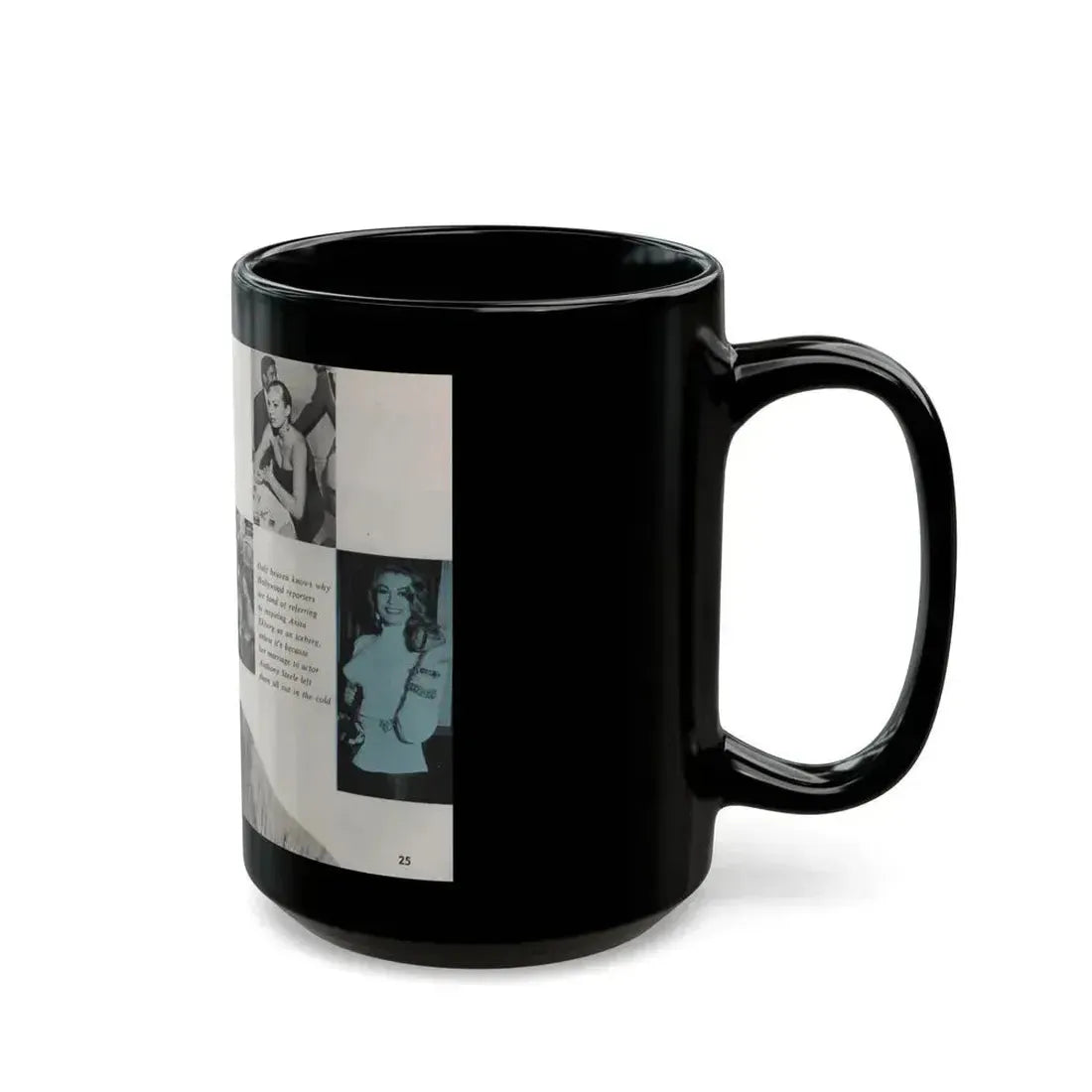 Anita Ekberg #311 - Pose! Pocket Mag. July '58 Photos (Vintage Female Icon) Black Coffee Mug - Go Mug Yourself