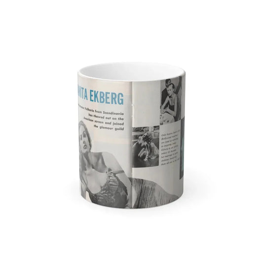 Anita Ekberg #311 - Pose! Pocket Mag. July '58 Photos (Vintage Female Icon) Color Changing Coffee Mug 11oz - Go Mug Yourself