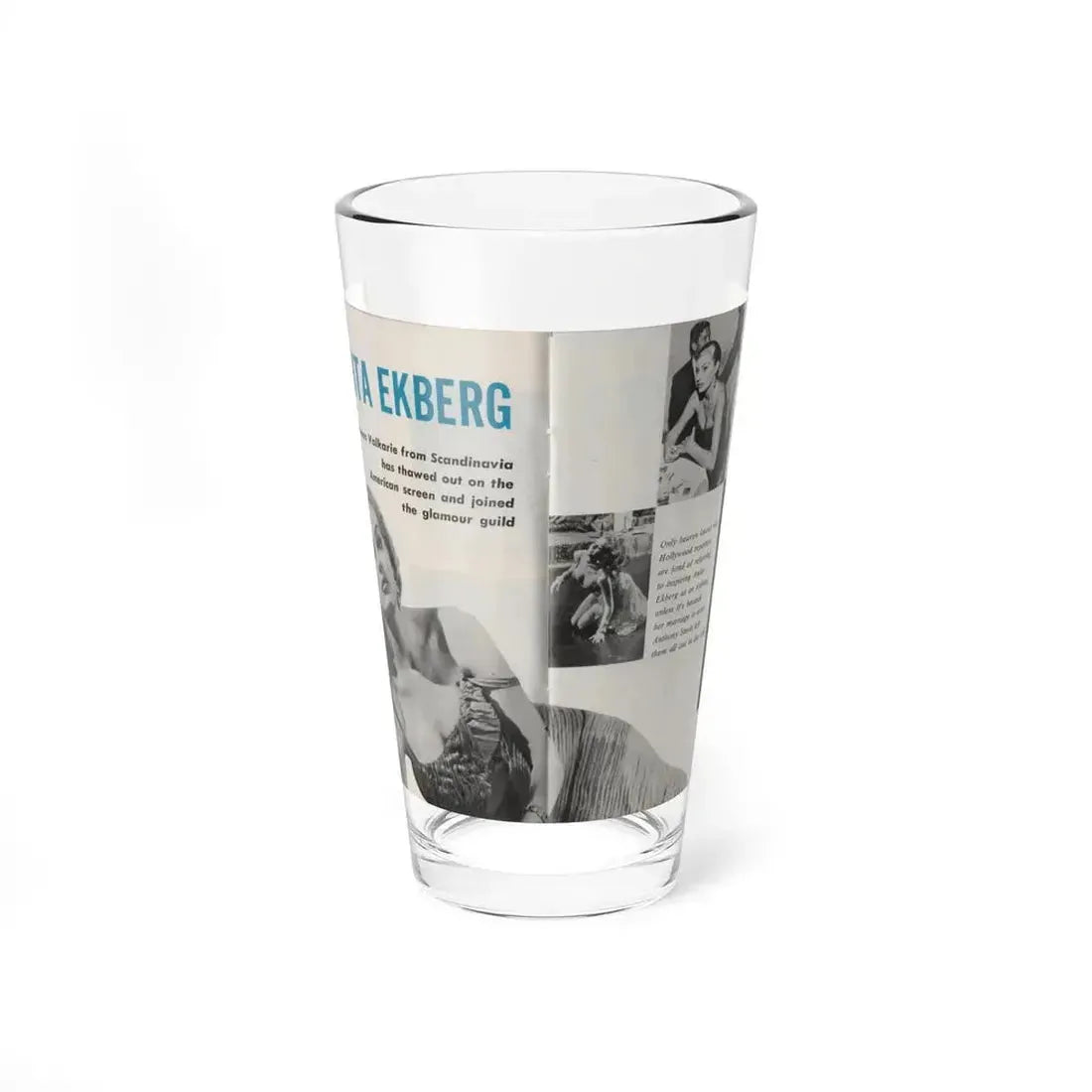Anita Ekberg #311 - Pose! Pocket Mag. July '58 Photos (Vintage Female Icon) Pint Glass 16oz 16oz - Go Mug Yourself