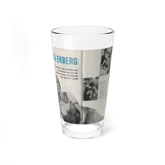 Anita Ekberg #311 - Pose! Pocket Mag. July '58 Photos (Vintage Female Icon) Pint Glass 16oz 16oz - Go Mug Yourself