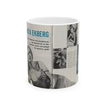 Anita Ekberg #311 - Pose! Pocket Mag. July '58 Photos (Vintage Female Icon) White Coffee Mug 11oz - Go Mug Yourself