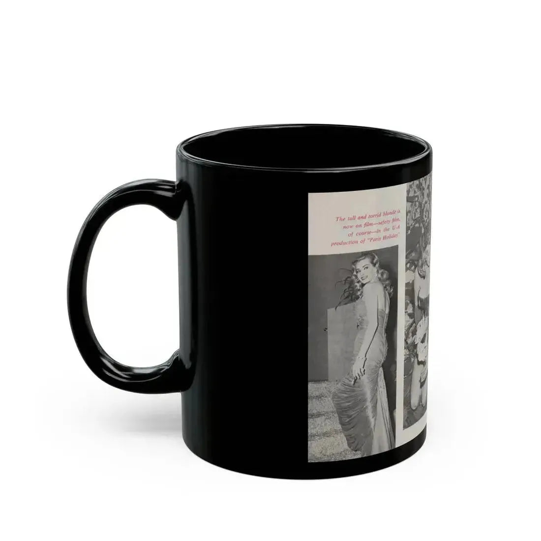 Anita Ekberg #312 - Pose! Pocket Mag. July '58 Photos (Vintage Female Icon) Black Coffee Mug - Go Mug Yourself
