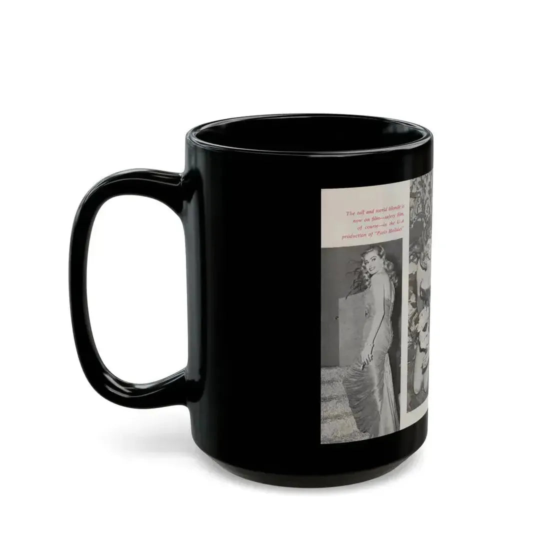Anita Ekberg #312 - Pose! Pocket Mag. July '58 Photos (Vintage Female Icon) Black Coffee Mug - Go Mug Yourself