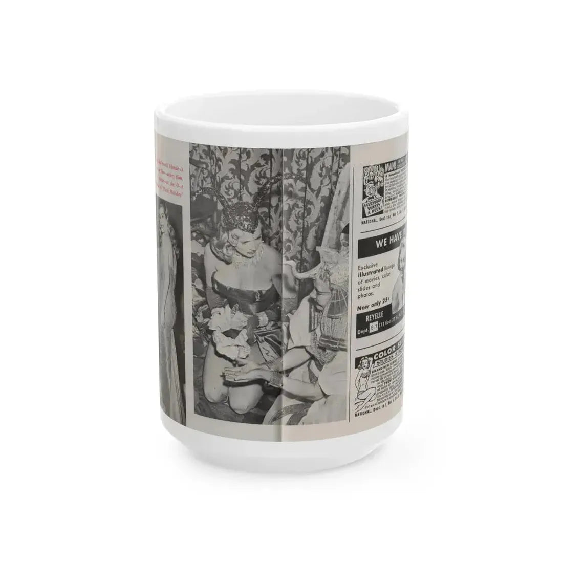 Anita Ekberg #312 - Pose! Pocket Mag. July '58 Photos (Vintage Female Icon) White Coffee Mug 15oz - Go Mug Yourself