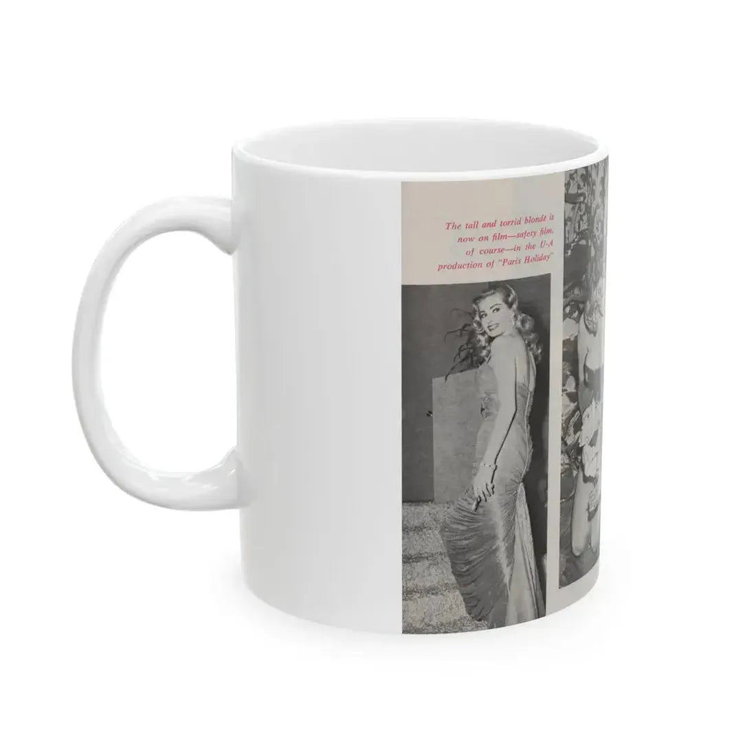 Anita Ekberg #312 - Pose! Pocket Mag. July '58 Photos (Vintage Female Icon) White Coffee Mug - Go Mug Yourself