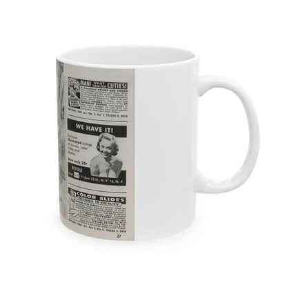 Anita Ekberg #312 - Pose! Pocket Mag. July '58 Photos (Vintage Female Icon) White Coffee Mug - Go Mug Yourself