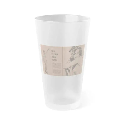 Anita Ekberg #313 - Pocket Pin-Ups Mag. '56 Photos (Vintage Female Icon) Frosted Pint Glass 16oz 16oz Frosted - Go Mug Yourself