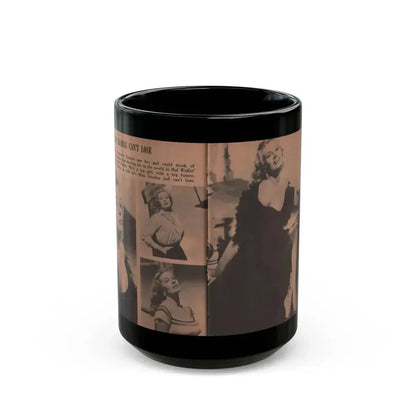 Anita Ekberg #314 - Pocket Pin-Ups Mag. '56 Photos (Vintage Female Icon) Black Coffee Mug 15oz - Go Mug Yourself