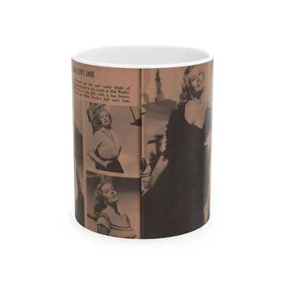Anita Ekberg #314 - Pocket Pin-Ups Mag. '56 Photos (Vintage Female Icon) White Coffee Mug 11oz - Go Mug Yourself