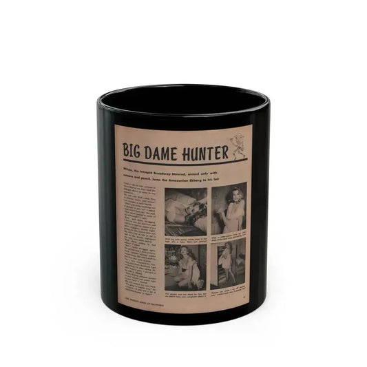 Anita Ekberg #316 - Earl Wilson's Showgirls '56 - Mag. Photo (Vintage Female Icon) Black Coffee Mug 11oz - Go Mug Yourself