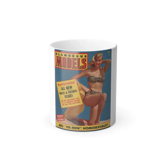 Anita Ekberg #317 - Anita on Cover in Color on Glamorous Models Mag. May '54 (Vintage Female Icon) Color Changing Coffee Mug 11oz - Go Mug Yourself