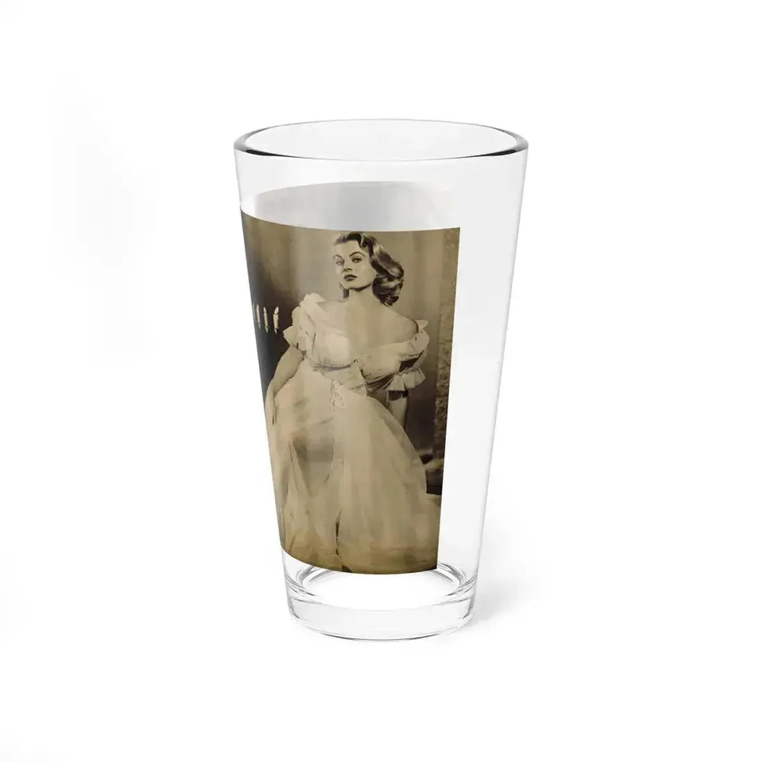 Anita Ekberg #318 - 2 Pages, 3 B&W Photos & Brief Article from Glamorous Models Mag. May '54 (Vintage Female Icon) Pint Glass 16oz - Go Mug Yourself