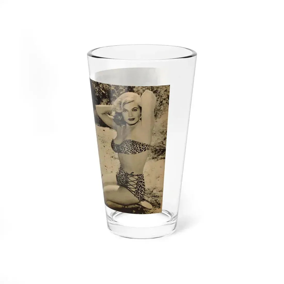 Anita Ekberg #320 - 2 Pages, 2 B&W Photos, 1 Full Page B&W Photo Brief Article concluded from Glamorous Models Mag. May '54 (Vintage Female Icon) Pint Glass 16oz - Go Mug Yourself