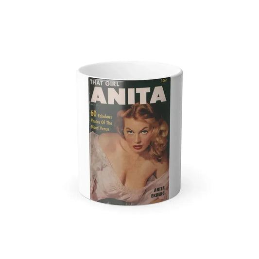 Anita Ekberg #324 - That Girl Anita Pocket Mag. '55 (Vintage Female Icon) Color Changing Mug 11oz 11oz - Go Mug Yourself