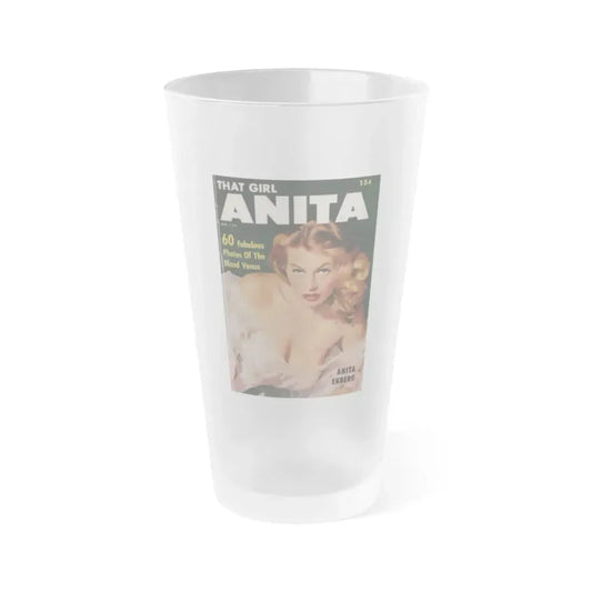 Anita Ekberg #324 - That Girl Anita Pocket Mag. '55 (Vintage Female Icon) Frosted Pint Glass 16oz 16oz Frosted - Go Mug Yourself