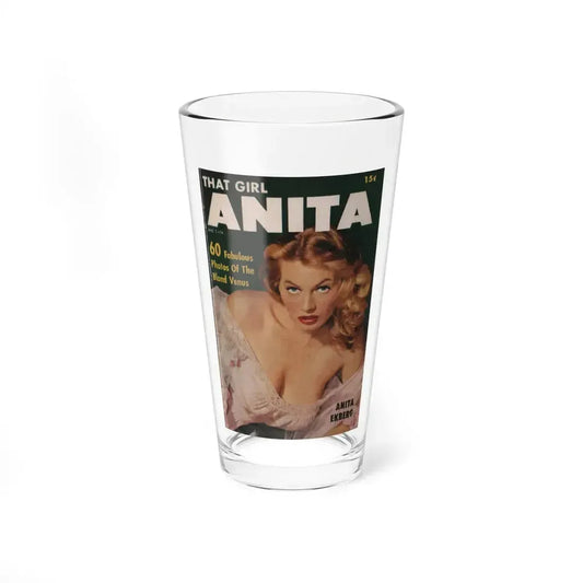 Anita Ekberg #324 - That Girl Anita Pocket Mag. '55 (Vintage Female Icon) Pint Glass 16oz 16oz - Go Mug Yourself