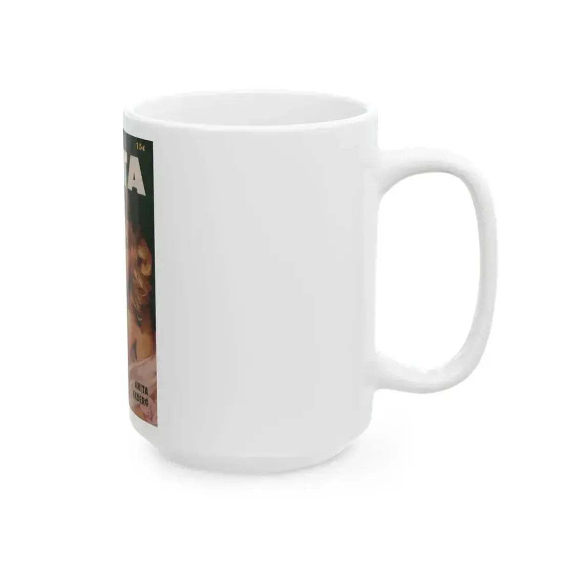 Anita Ekberg #324 - That Girl Anita Pocket Mag. '55 (Vintage Female Icon) White Coffee Mug - Go Mug Yourself