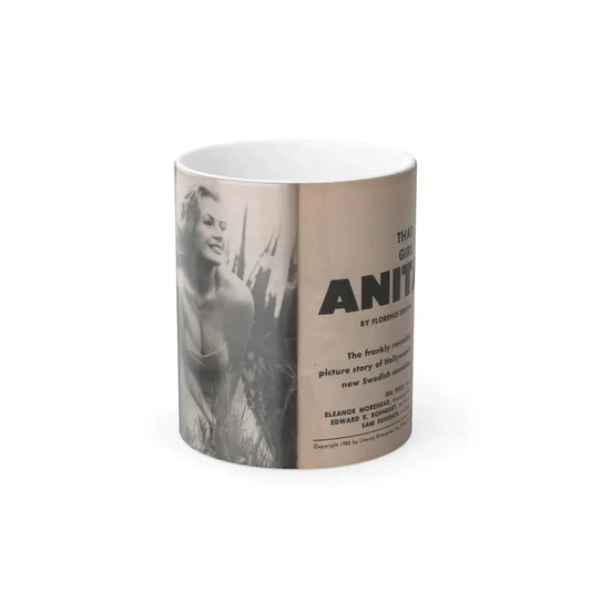 Anita Ekberg #325 - That Girl Anita Pocket Mag. '55 (Vintage Female Icon) Color Changing Mug 11oz 11oz - Go Mug Yourself
