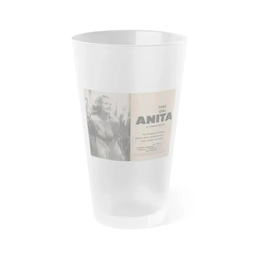 Anita Ekberg #325 - That Girl Anita Pocket Mag. '55 (Vintage Female Icon) Frosted Pint Glass 16oz 16oz Frosted - Go Mug Yourself