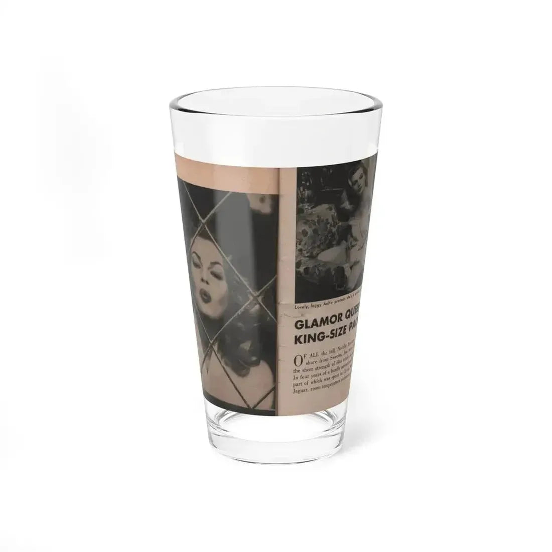 Anita Ekberg #326 - That Girl Anita Pocket Mag. '55 (Vintage Female Icon) Pint Glass 16oz 16oz - Go Mug Yourself