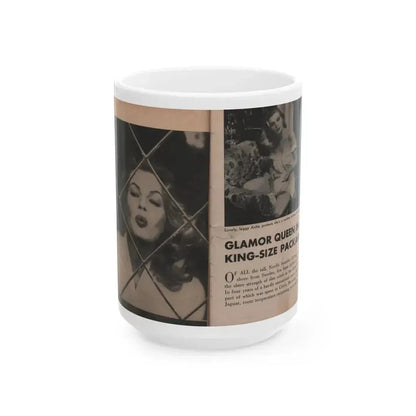 Anita Ekberg #326 - That Girl Anita Pocket Mag. '55 (Vintage Female Icon) White Coffee Mug 15oz - Go Mug Yourself