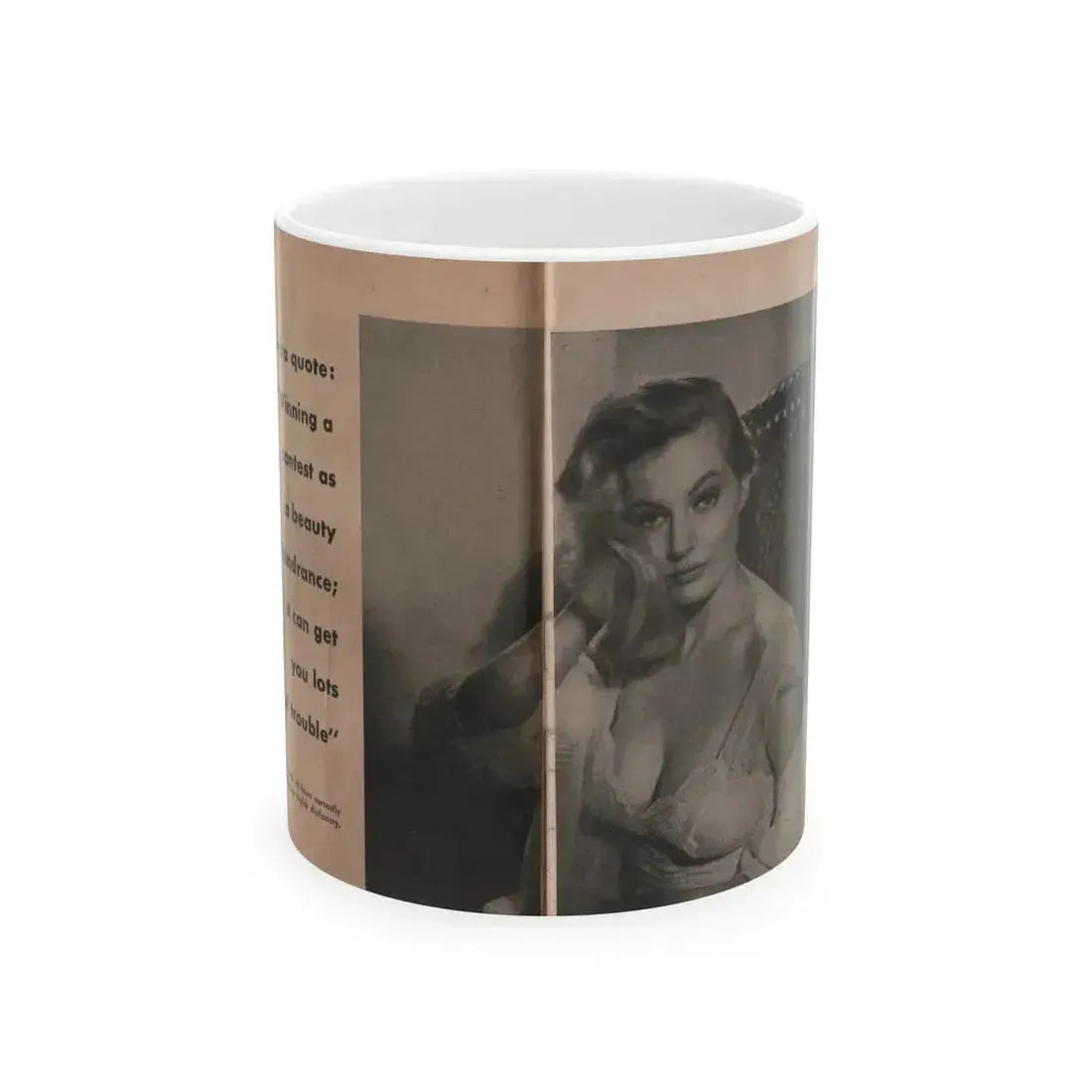 Anita Ekberg #327 - That Girl Anita Pocket Mag. '55 (Vintage Female Icon) White Coffee Mug 11oz - Go Mug Yourself