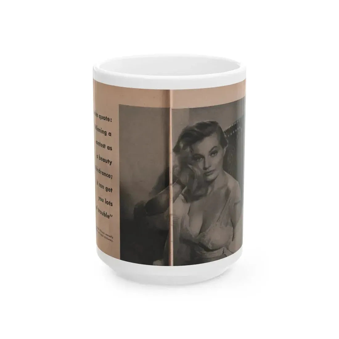 Anita Ekberg #327 - That Girl Anita Pocket Mag. '55 (Vintage Female Icon) White Coffee Mug 15oz - Go Mug Yourself