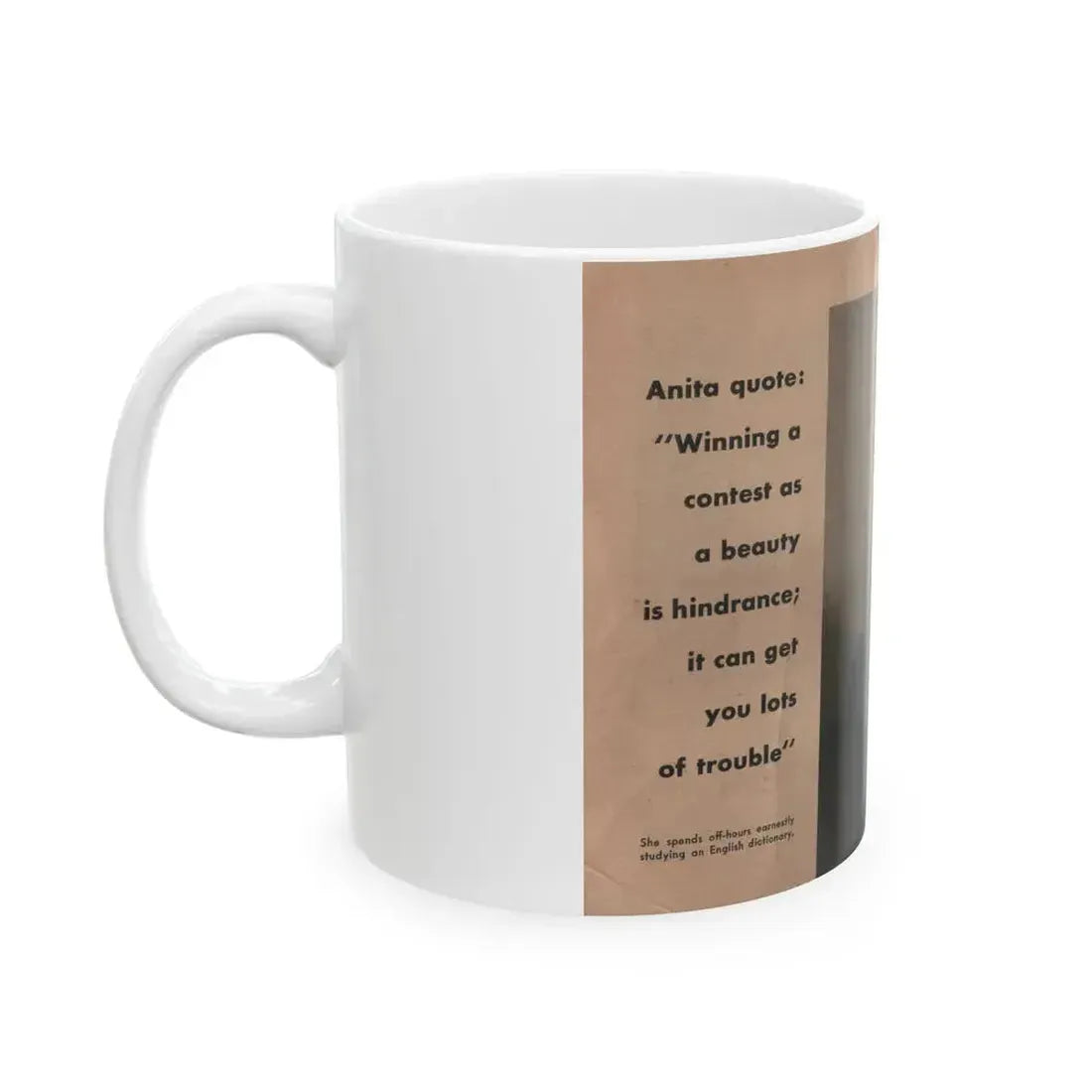 Anita Ekberg #327 - That Girl Anita Pocket Mag. '55 (Vintage Female Icon) White Coffee Mug - Go Mug Yourself