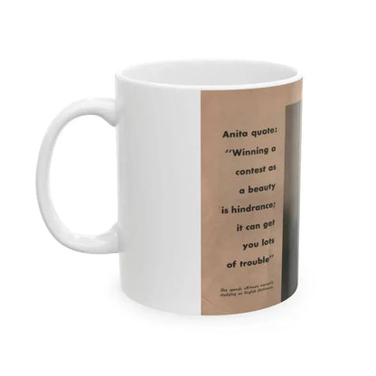 Anita Ekberg #327 - That Girl Anita Pocket Mag. '55 (Vintage Female Icon) White Coffee Mug - Go Mug Yourself
