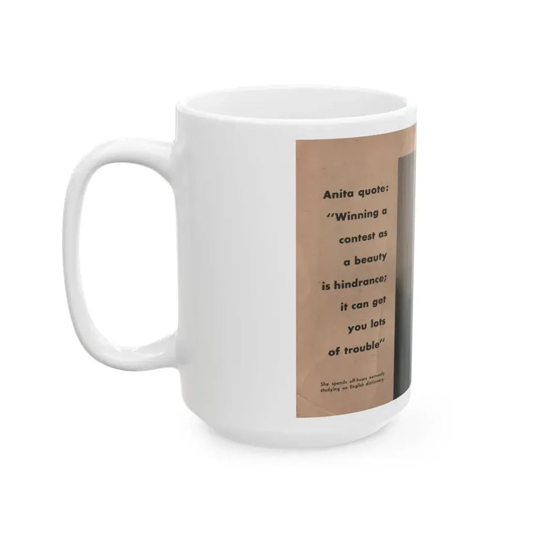 Anita Ekberg #327 - That Girl Anita Pocket Mag. '55 (Vintage Female Icon) White Coffee Mug - Go Mug Yourself