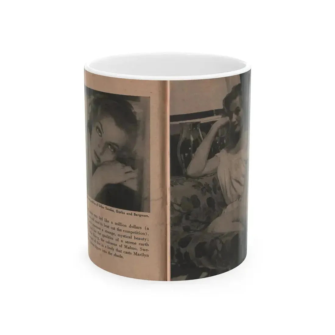 Anita Ekberg #329 - That Girl Anita Pocket Mag. '55 (Vintage Female Icon) White Coffee Mug 11oz - Go Mug Yourself
