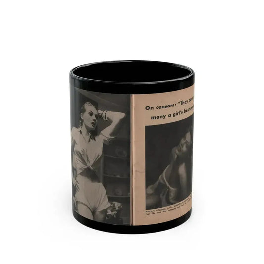 Anita Ekberg #330 - That Girl Anita Pocket Mag. '55 (Vintage Female Icon) Black Coffee Mug 11oz - Go Mug Yourself