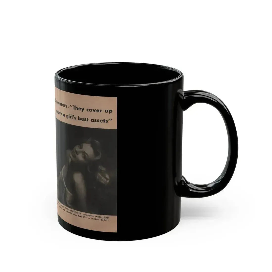 Anita Ekberg #330 - That Girl Anita Pocket Mag. '55 (Vintage Female Icon) Black Coffee Mug - Go Mug Yourself