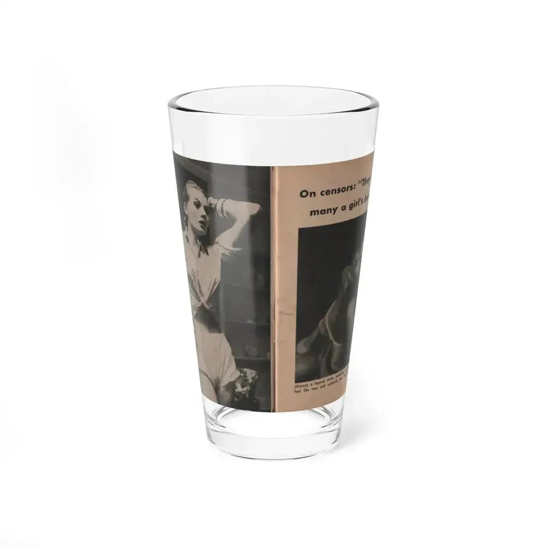 Anita Ekberg #330 - That Girl Anita Pocket Mag. '55 (Vintage Female Icon) Pint Glass 16oz 16oz - Go Mug Yourself