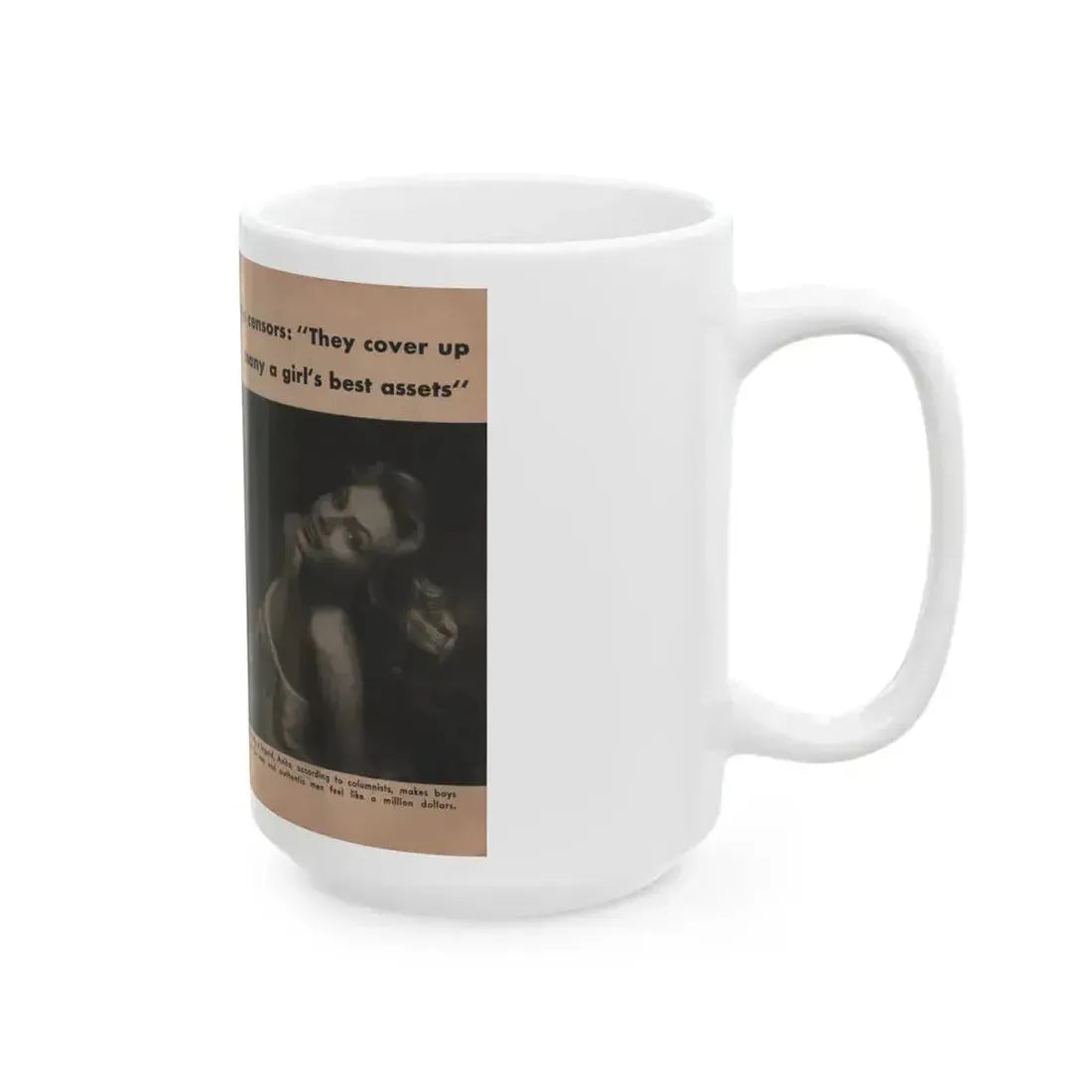 Anita Ekberg #330 - That Girl Anita Pocket Mag. '55 (Vintage Female Icon) White Coffee Mug - Go Mug Yourself