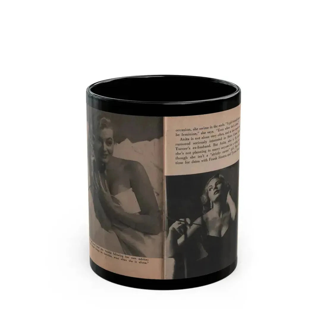 Anita Ekberg #331 - That Girl Anita Pocket Mag. '55 (Vintage Female Icon) Black Coffee Mug 11oz - Go Mug Yourself
