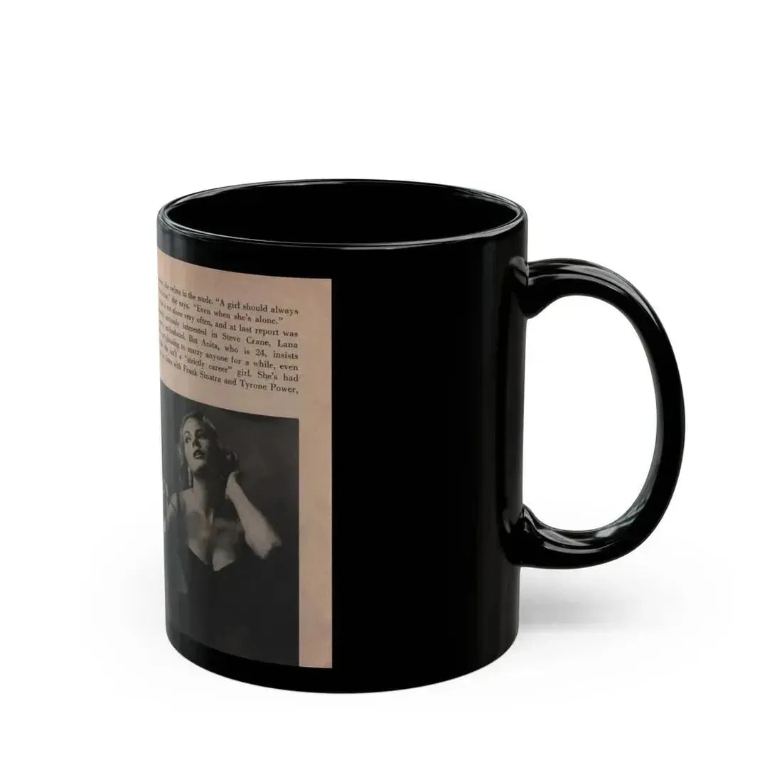 Anita Ekberg #331 - That Girl Anita Pocket Mag. '55 (Vintage Female Icon) Black Coffee Mug - Go Mug Yourself