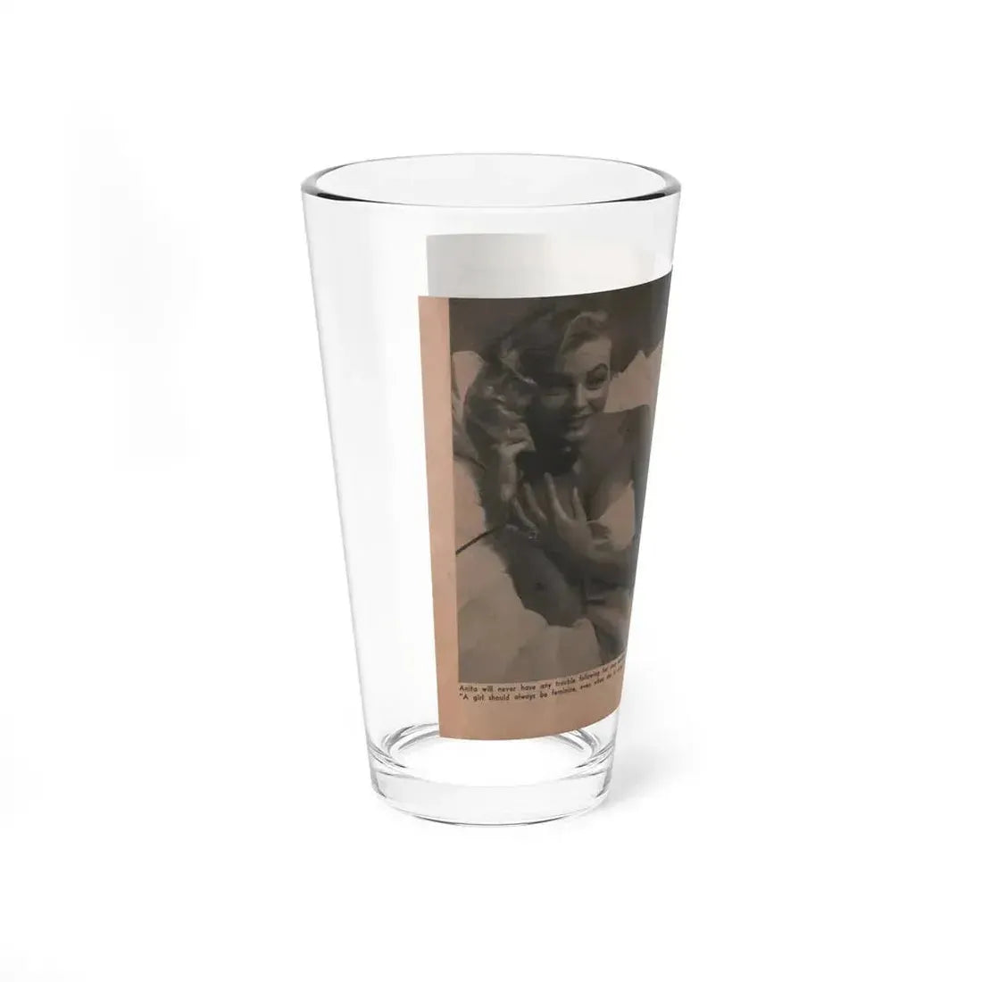 Anita Ekberg #331 - That Girl Anita Pocket Mag. '55 (Vintage Female Icon) Pint Glass 16oz - Go Mug Yourself