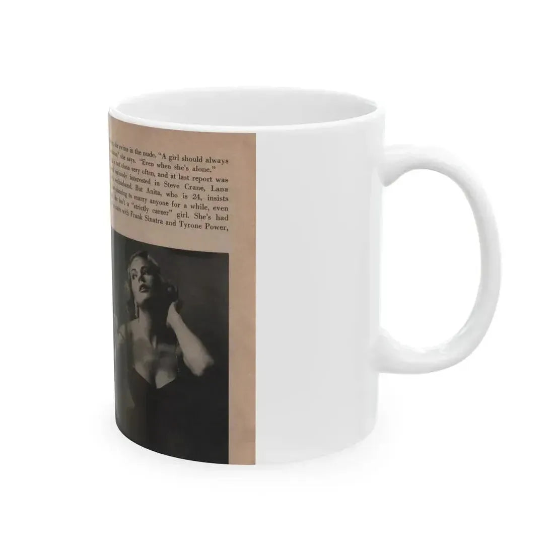 Anita Ekberg #331 - That Girl Anita Pocket Mag. '55 (Vintage Female Icon) White Coffee Mug - Go Mug Yourself