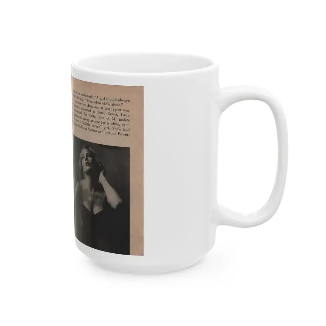 Anita Ekberg #331 - That Girl Anita Pocket Mag. '55 (Vintage Female Icon) White Coffee Mug - Go Mug Yourself