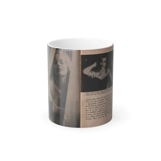 Anita Ekberg #332 - That Girl Anita Pocket Mag. '55 (Vintage Female Icon) Color Changing Coffee Mug 11oz - Go Mug Yourself