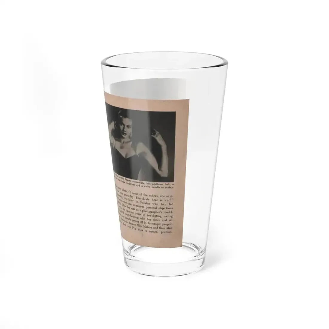 Anita Ekberg #332 - That Girl Anita Pocket Mag. '55 (Vintage Female Icon) Pint Glass 16oz - Go Mug Yourself