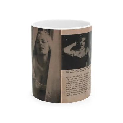 Anita Ekberg #332 - That Girl Anita Pocket Mag. '55 (Vintage Female Icon) White Coffee Mug 11oz - Go Mug Yourself