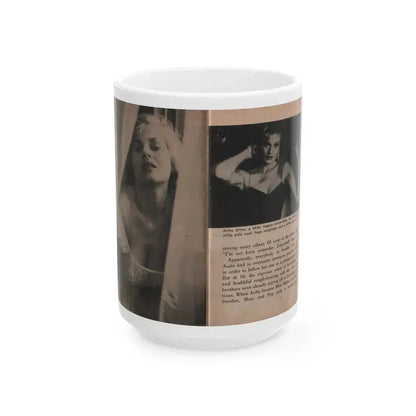 Anita Ekberg #332 - That Girl Anita Pocket Mag. '55 (Vintage Female Icon) White Coffee Mug 15oz - Go Mug Yourself